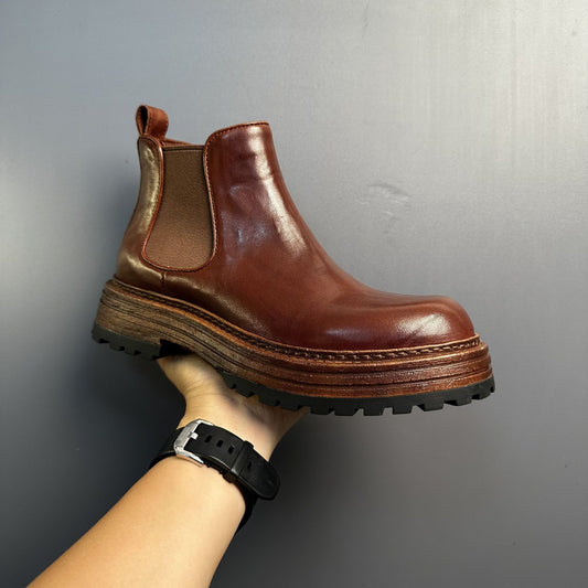 Men's Retro Genuine Leather High-top Martin Boots