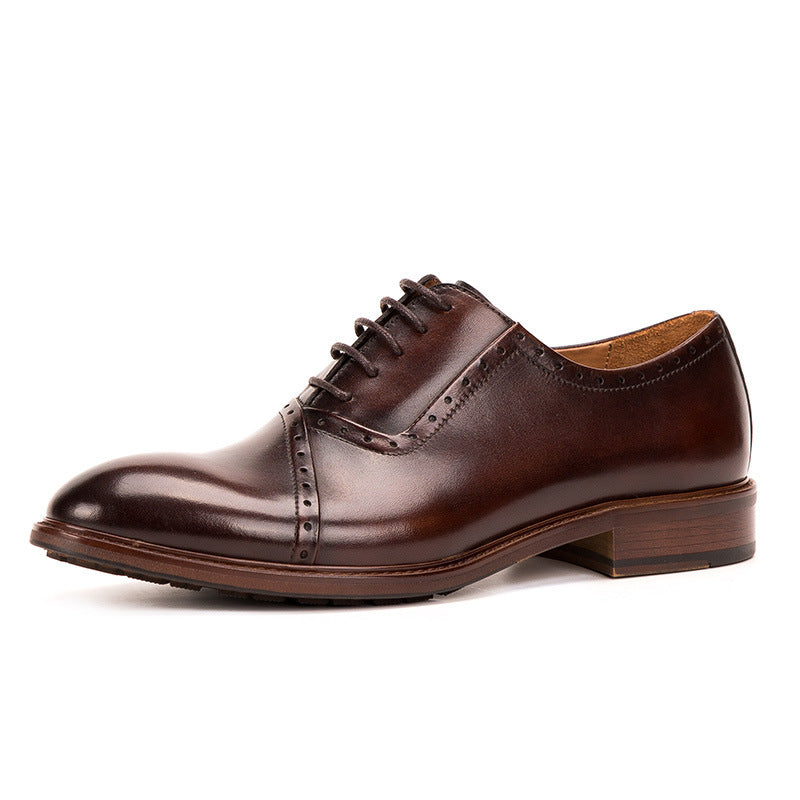 Men’s Leather Lace-Up Oxford Shoes