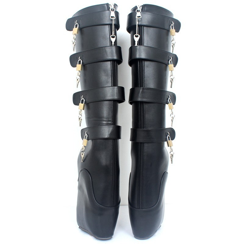 Men's Oversized High Barrel Rubber Boots - White/Black