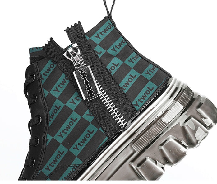 Warm Casual Tie-up Shoes with Plush Rubber Sole
