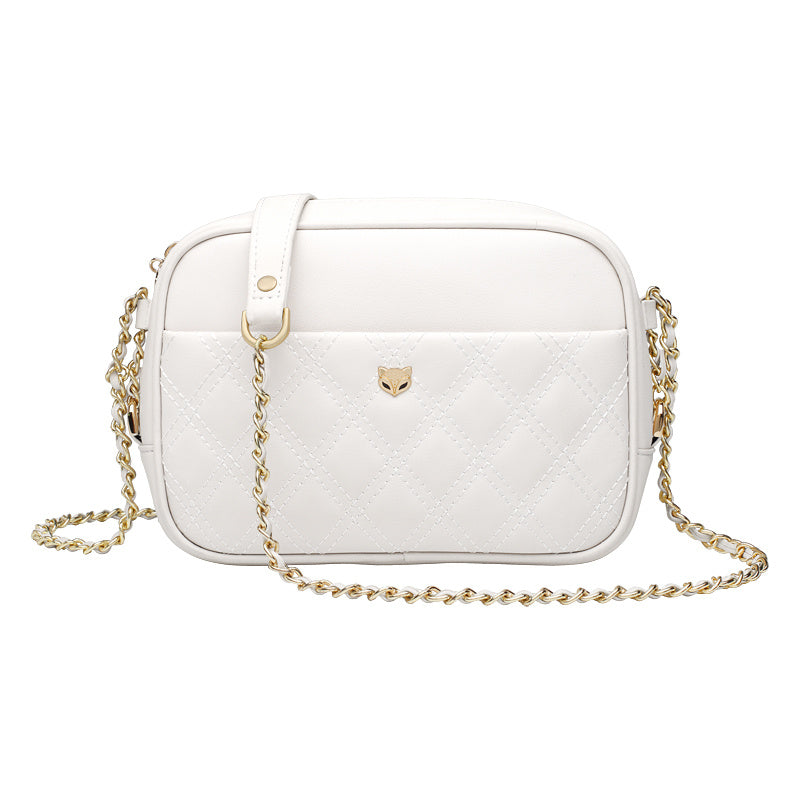 Women's Fashion Cow Split Leather Chain Shoulder Bag