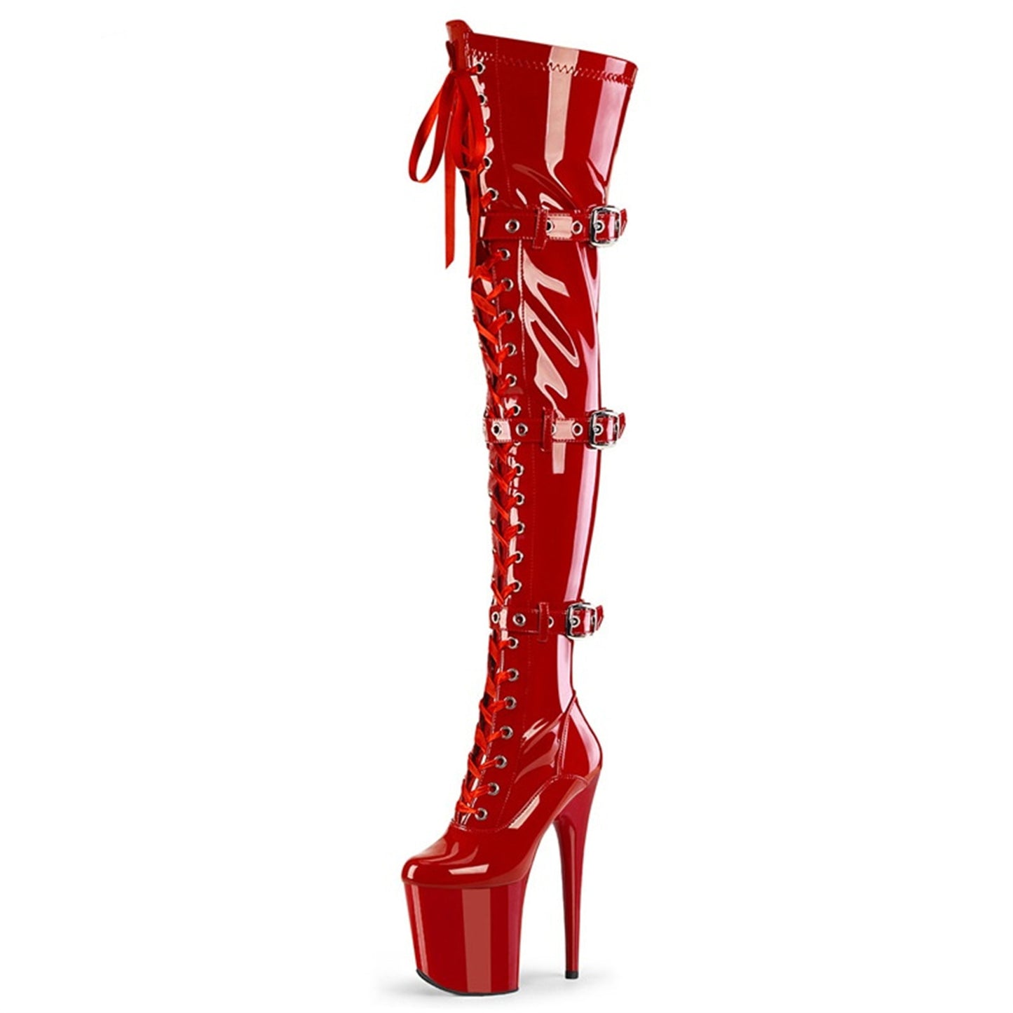 Over-the-Knee Waterproof Platform Stiletto Boots