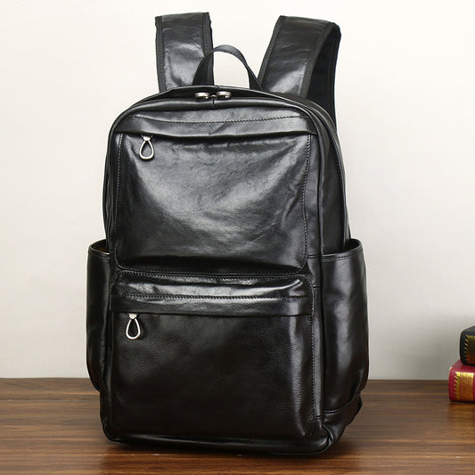 Men’s Leather Business Backpack, Large, Vintage Style
