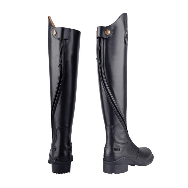 Cross-border Cowhide Equestrian Riding Boots, Black