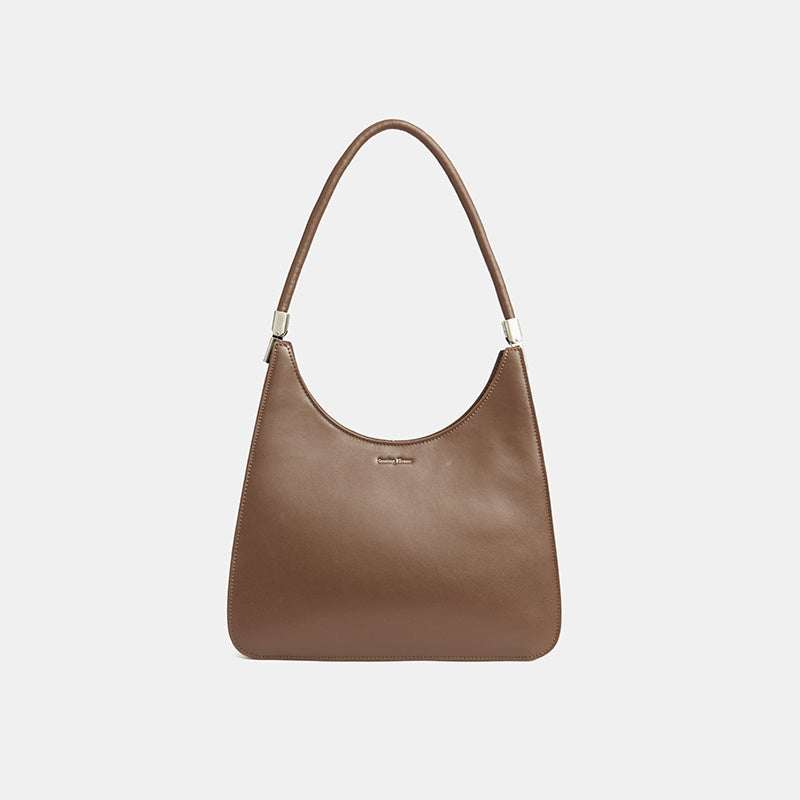 Trendy Female Cowhide Leather Shoulder Bag, Soft