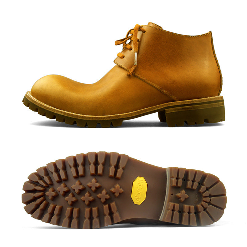 Men's Handmade Genuine Leather Retro Work Boots