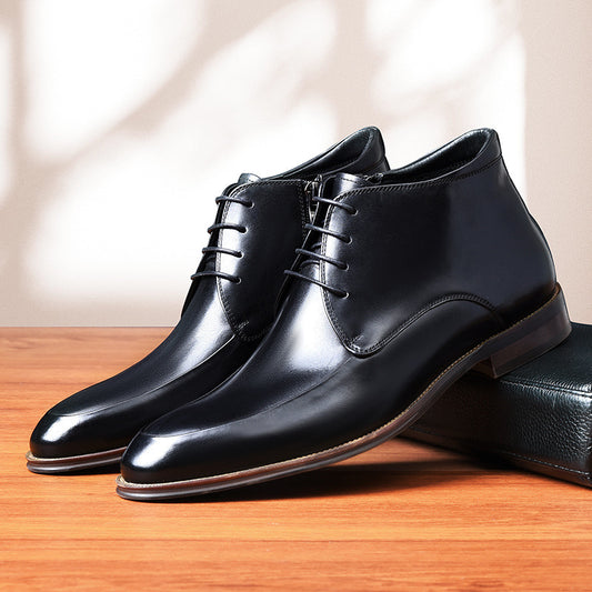 Men’s Genuine Leather High Top Business Shoes