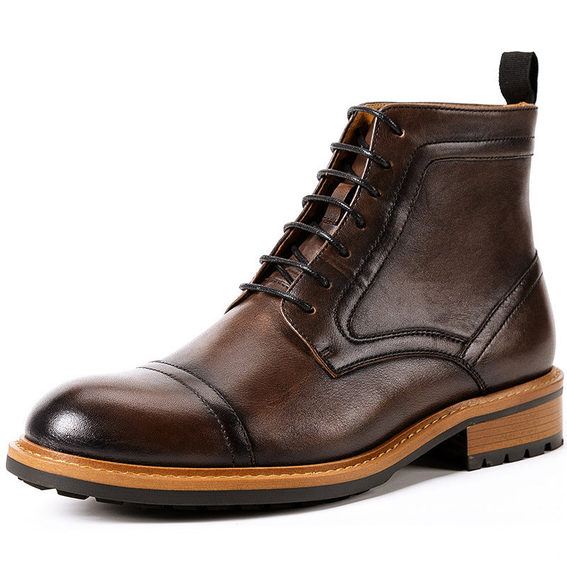 British Men's Retro Martin Boots | Cowhide, Autumn/Winter