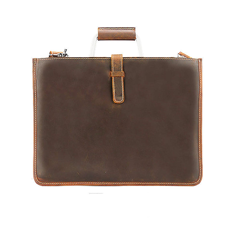 Simple Briefcase British Women's Handmade Retro