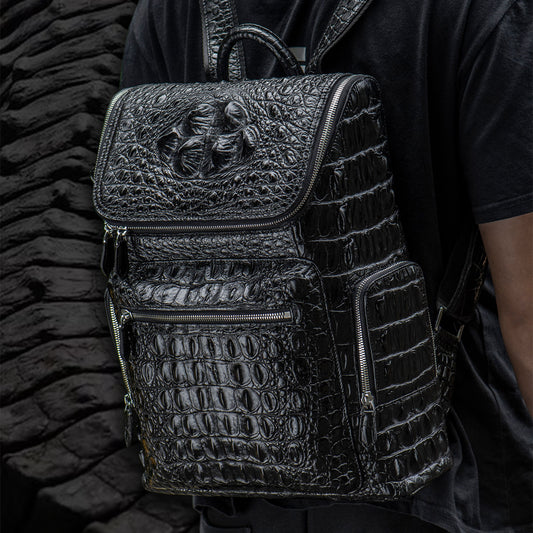 Kurayoshi Handmade Crocodile Leather Travel Backpack