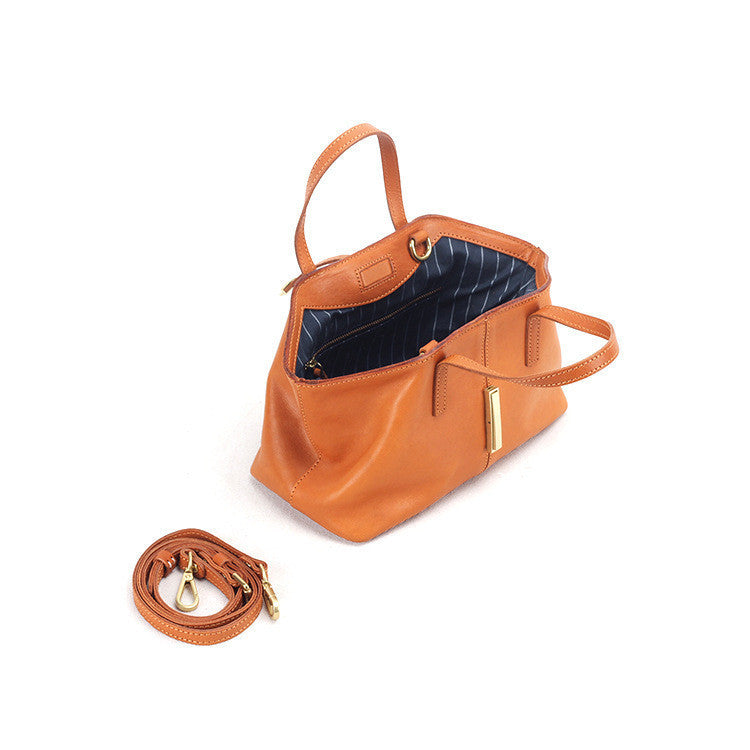 Women's Skeleton-Skin Dumpling Leather Messenger Bag