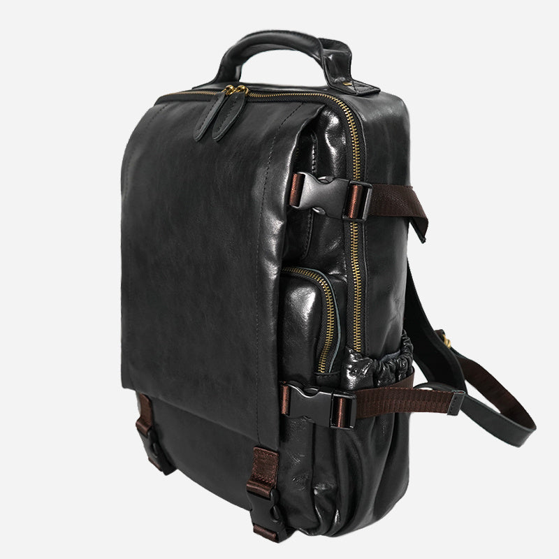 Men’s Handmade Leather Business Backpack, 43x31x15cm
