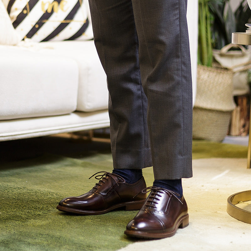 Men’s Leather Lace-Up Oxford Shoes