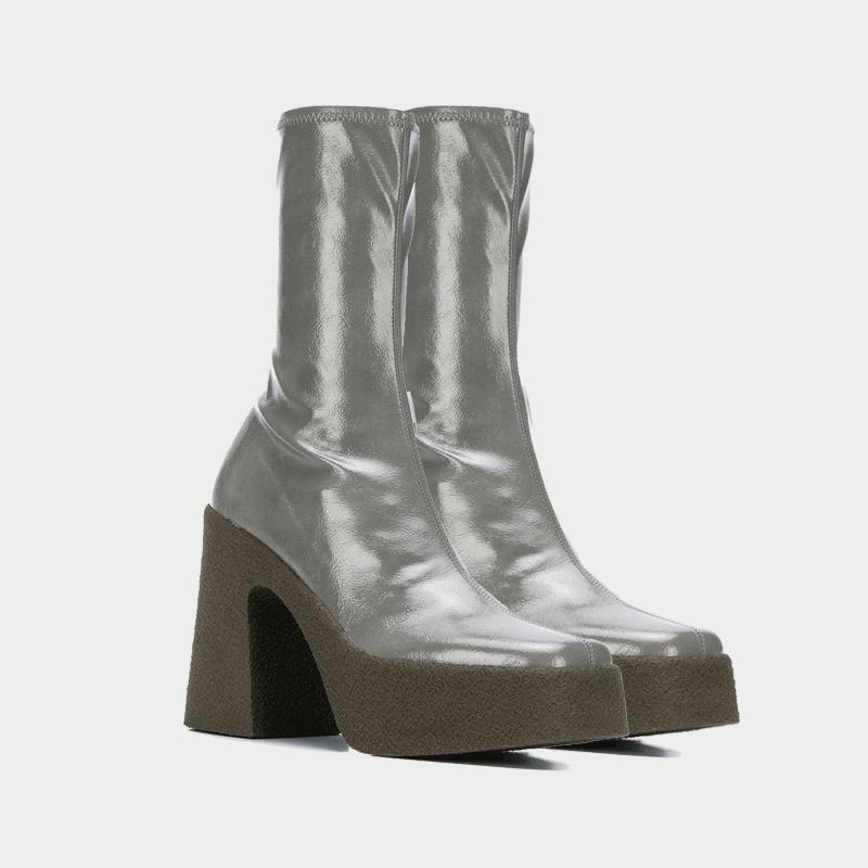 Women’s Square Toe Platform High Heel Boots