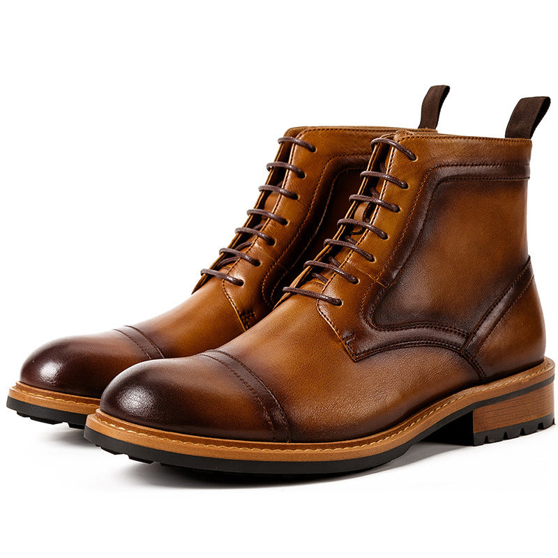 British Men's Retro Martin Boots | Cowhide, Autumn/Winter