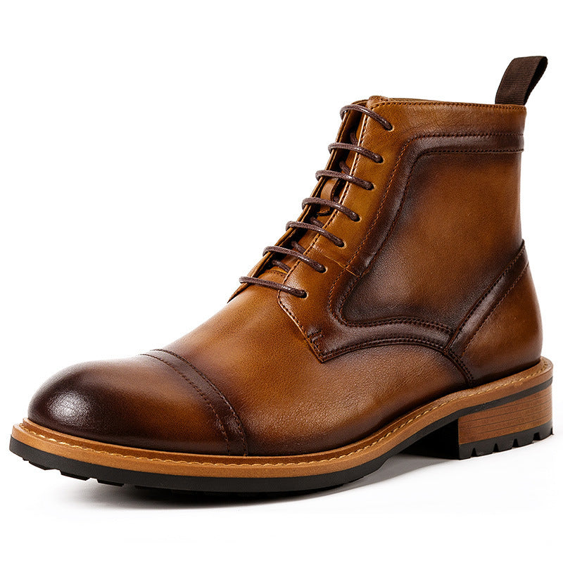 British Men's Retro Martin Boots | Cowhide, Autumn/Winter