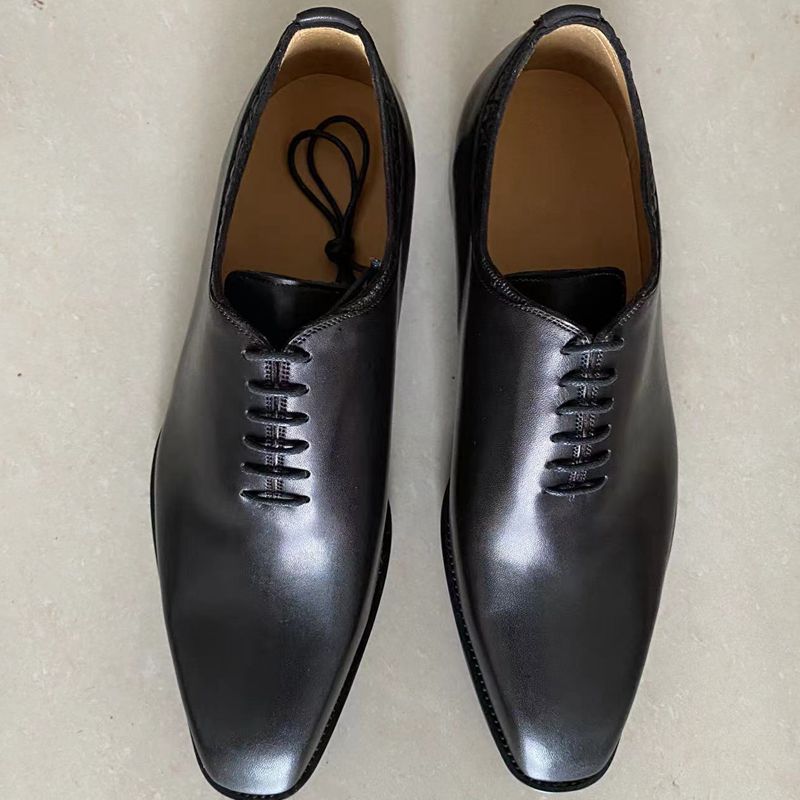 Men’s Leather Oxford Dress Shoes Lace-Up