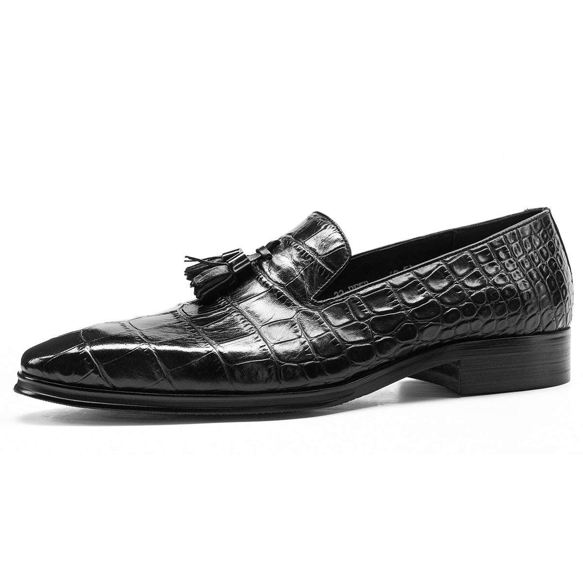 Blue British Business Casual Leather Shoes, Low Heel