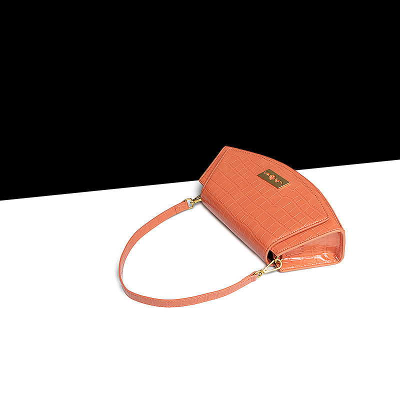 Women's Retro One Shoulder Handbag - Green Orange