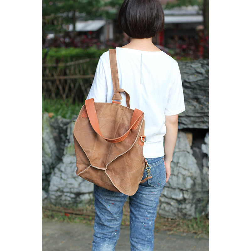 Women’s Retro Pure Cowhide Brown Crossbody Bag