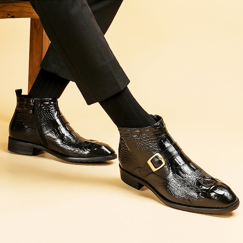 Men’s High-Top British Style Formal Leather Boots