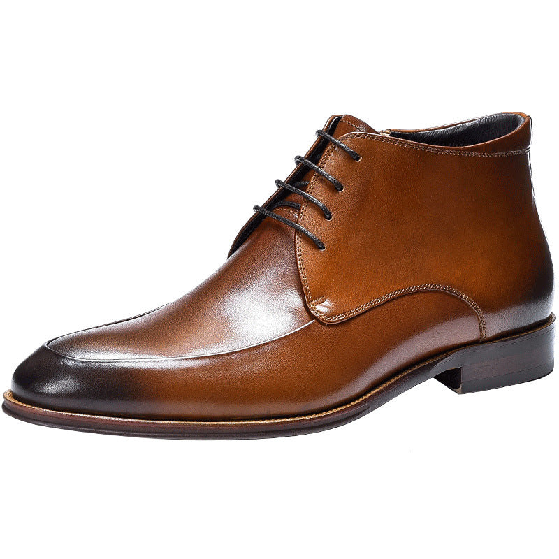 Men’s Genuine Leather High Top Business Shoes