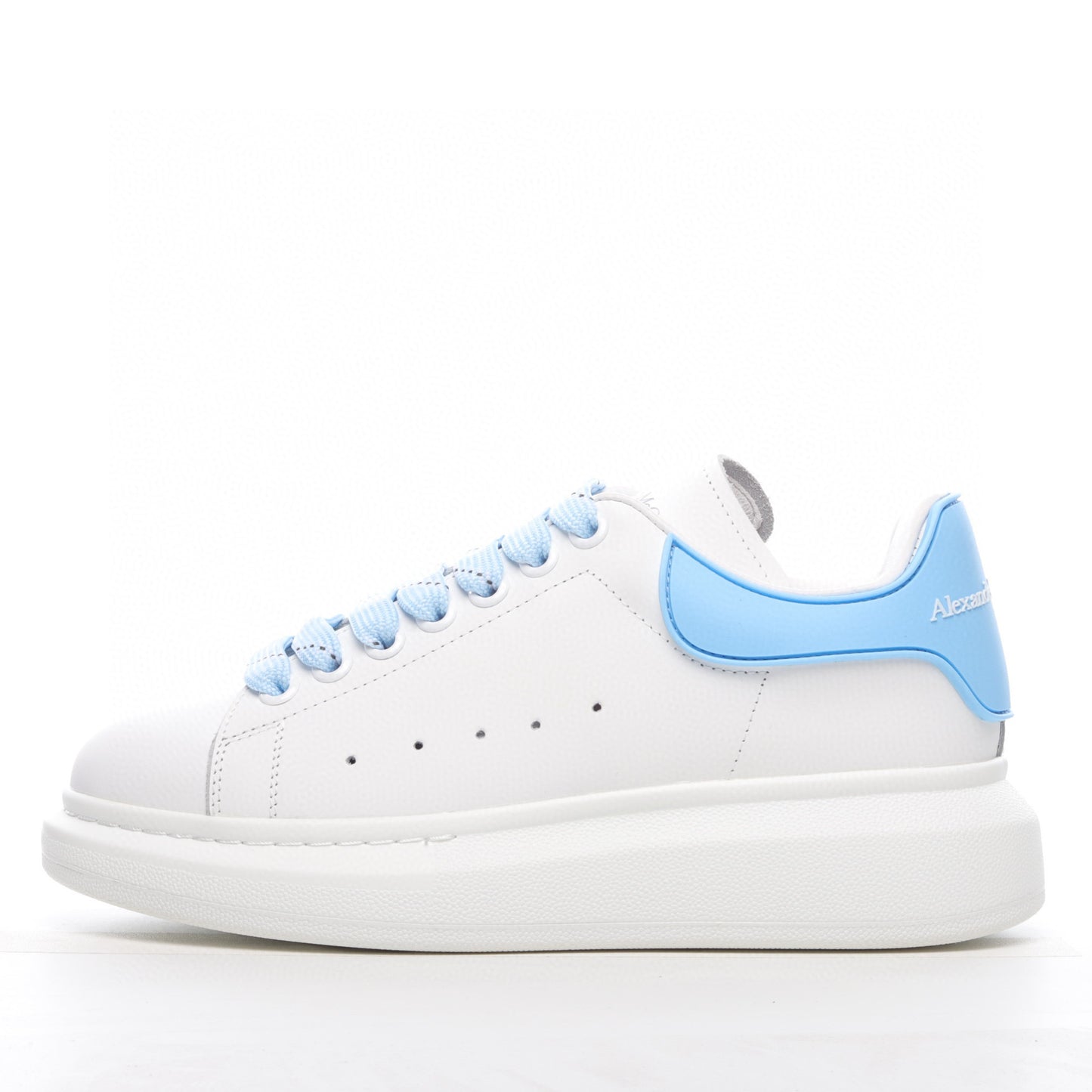 Multicolor Gradient Leather Sneakers Thick Sole