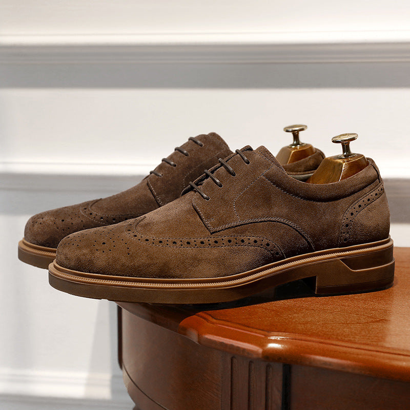 Men's Vintage Suede Leather Breathable Formal Shoes