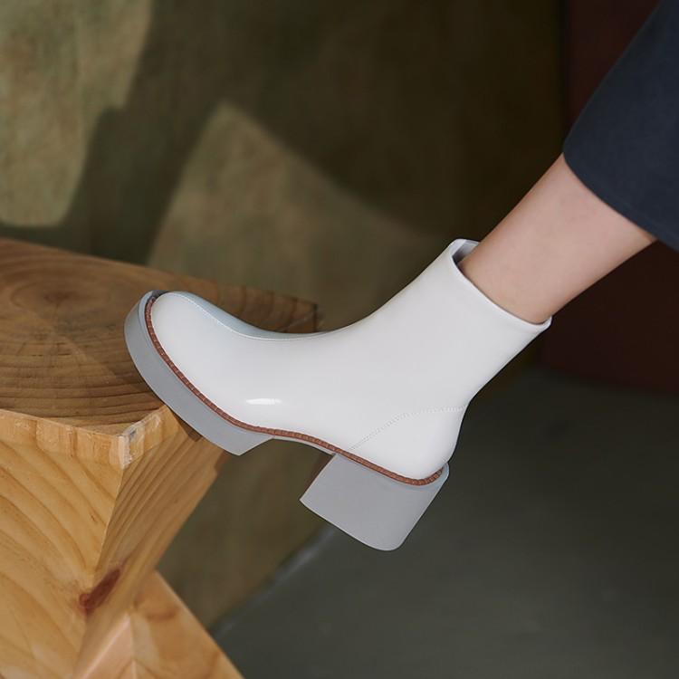Women's Colorblock Pointed Toe Fringe Short Boots