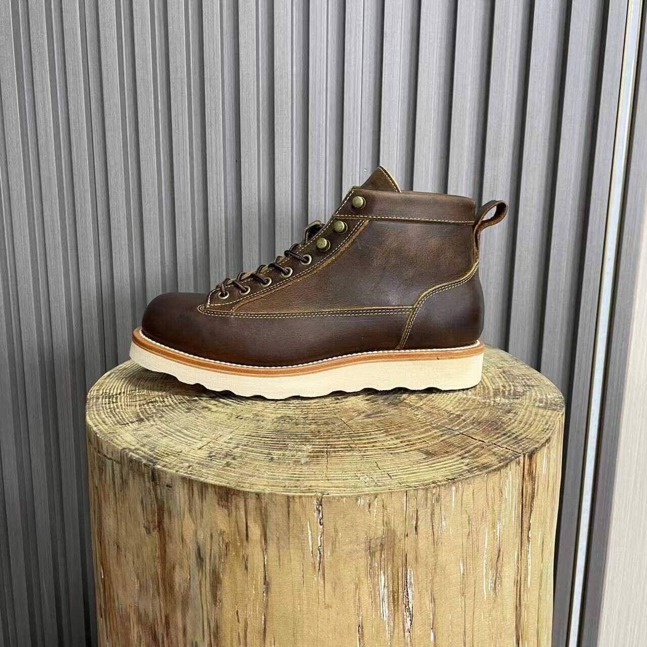 Retro Men's High-Top Motorcycle Boots | Goodyear Welt