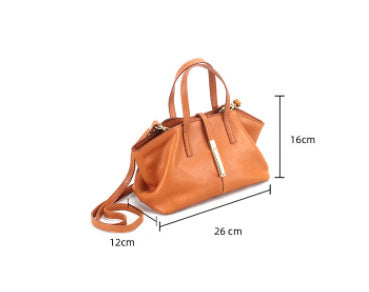 Women's Skeleton-Skin Dumpling Leather Messenger Bag