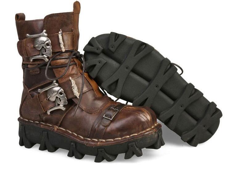 Men's Cowhide Leather Work Boots - Durable & Lightweight