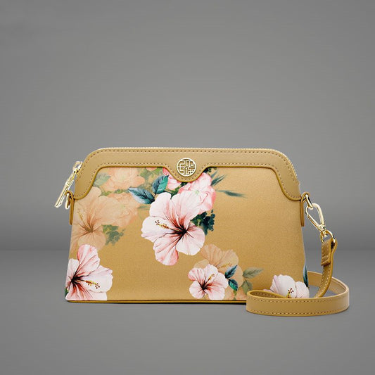High-end Two Layer Cowhide Chinese Style Shoulder Bag