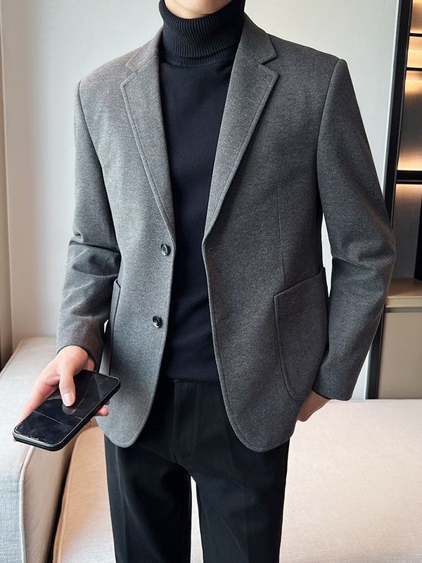 Slim Fit Woolen Blazer for Men