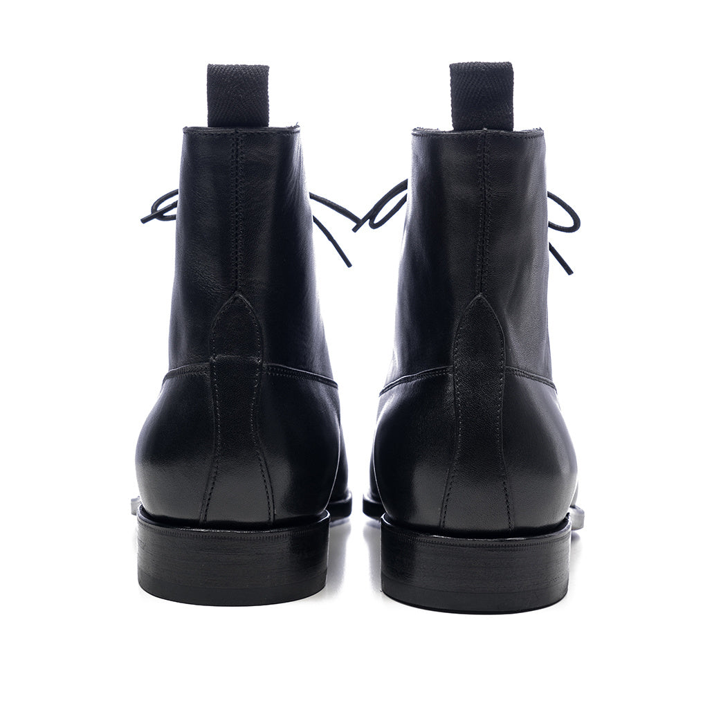 Men's English Last Carved Martin Oxford Boots, Black