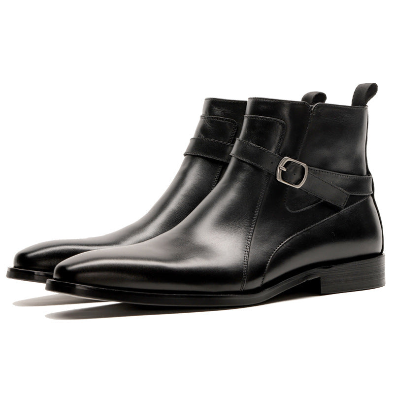 Youth Men's Casual Patent Leather Chelsea Boots