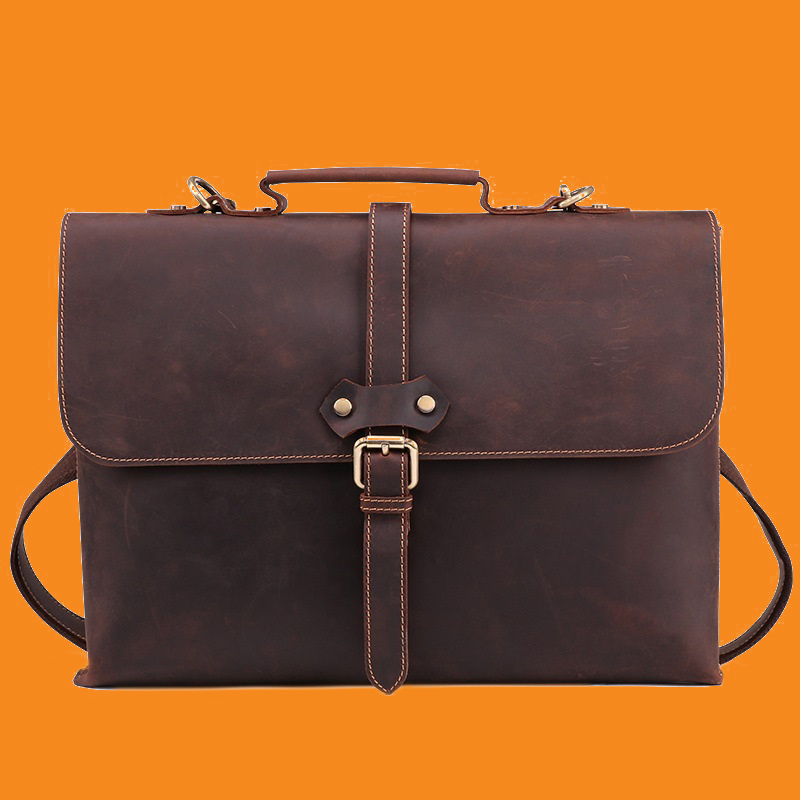 Men’s Leather Briefcase – Cowhide Business Bag