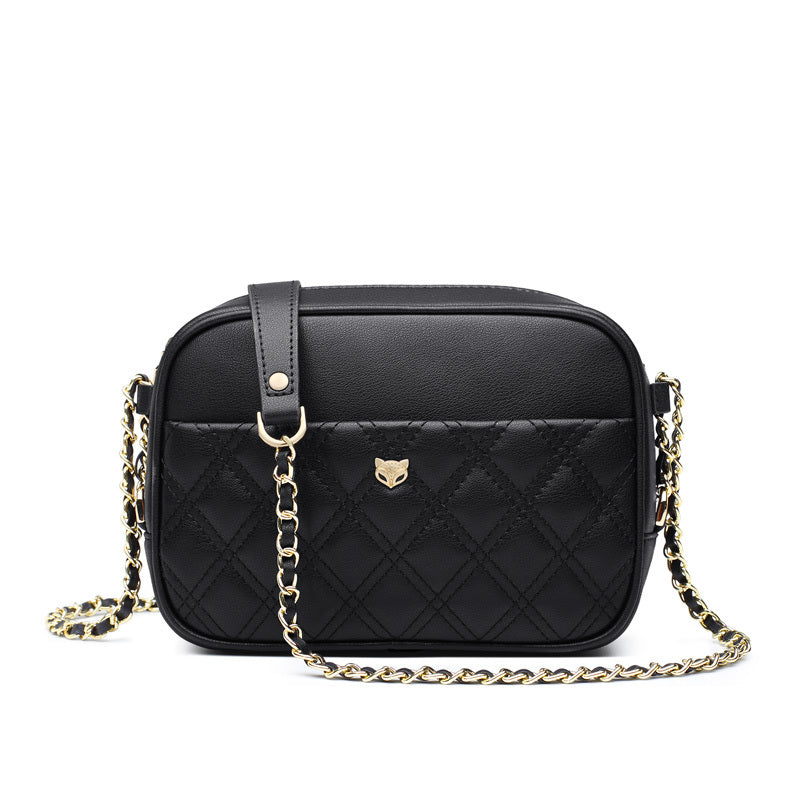Women's Fashion Cow Split Leather Chain Shoulder Bag