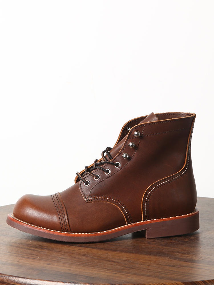Vintage High-top Work Boots | Durable Brown Cowhide