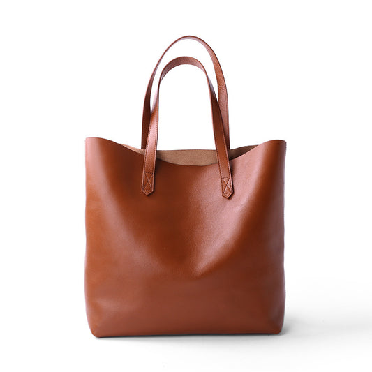 Large Cowhide Leather Women’s Single Shoulder Tote