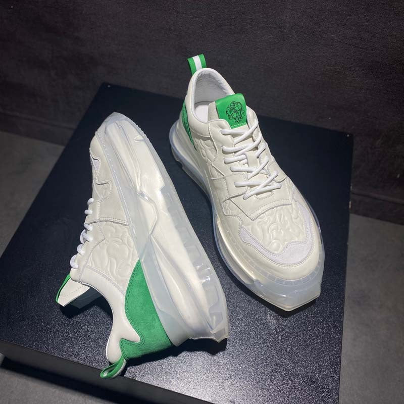 Men's Breathable Air Cushion Dad Sneakers White