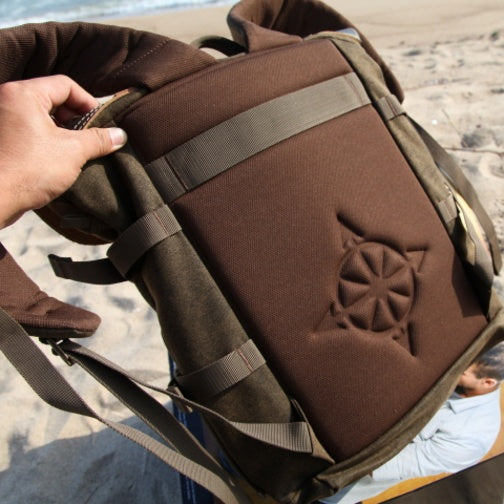 Retro Canvas Leather Camera Backpack, Stylish & Portable