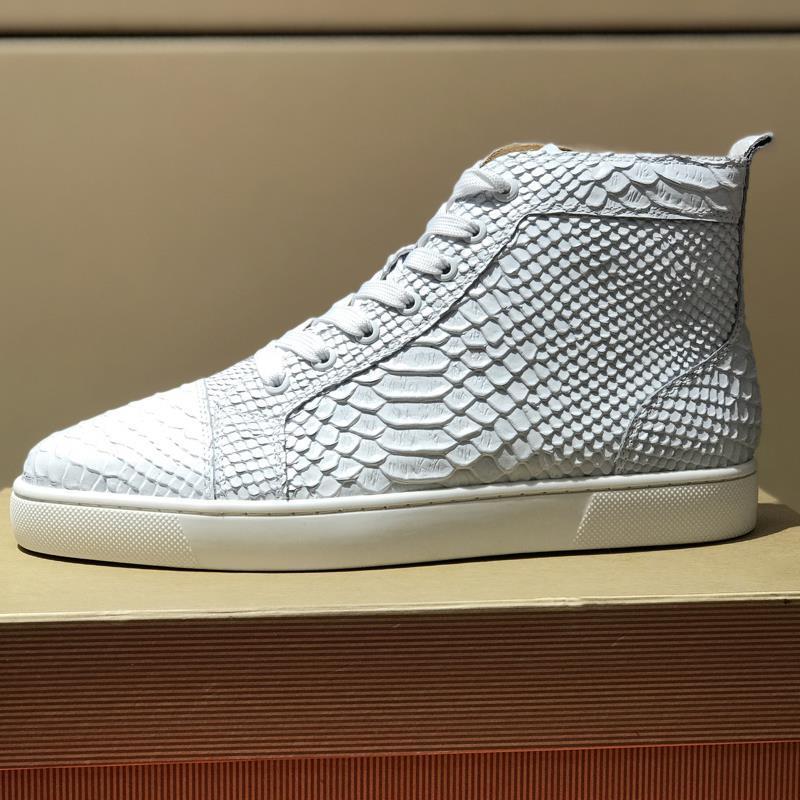 Men’s High Top Crocodile Pattern Casual Board Shoes