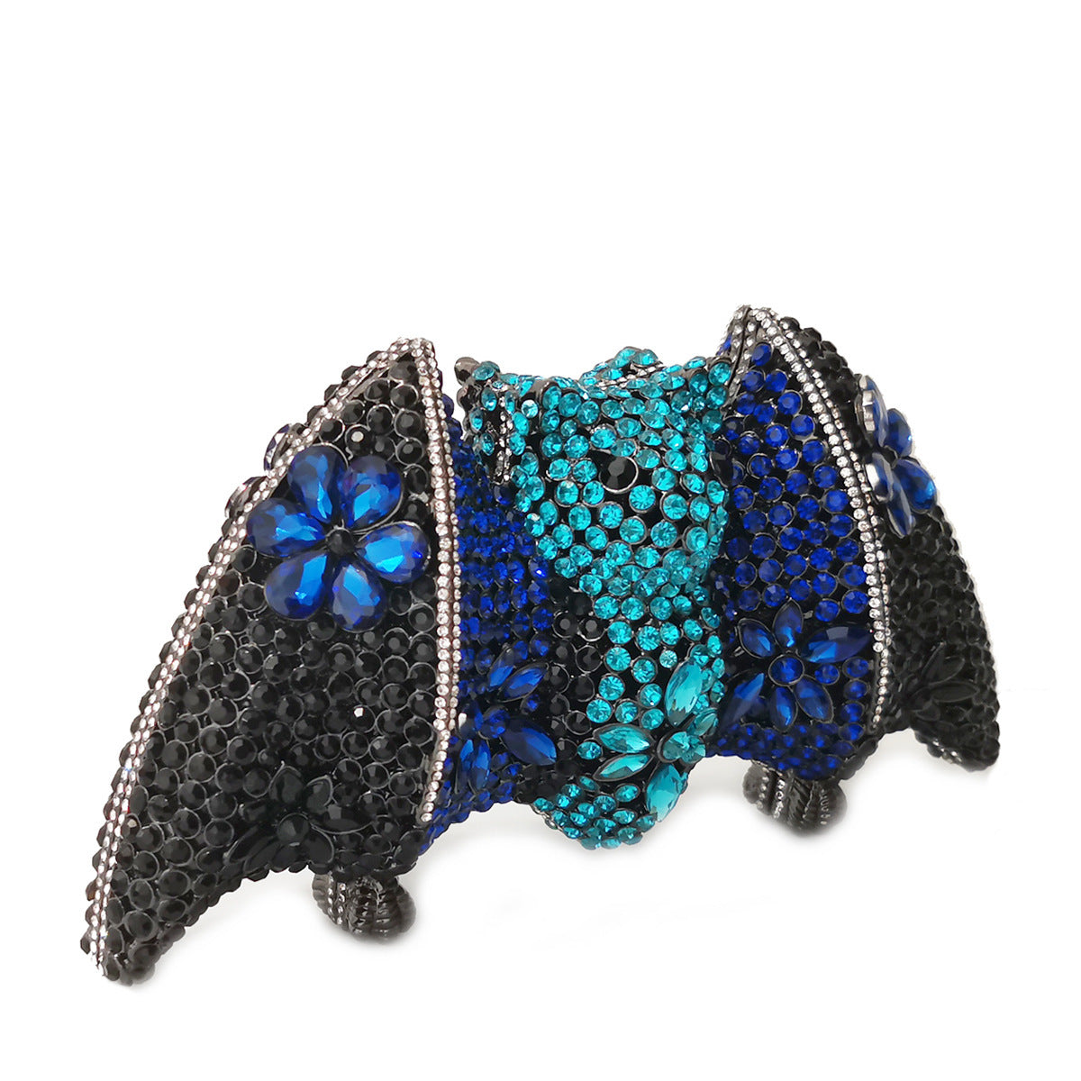 Luxury Rhinestone Bat Clutch Bag with Chain, 18cm
