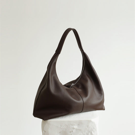 Special-interest Design Soft Cowhide Lazy Large Capacity Shoulder Casual Big Bag