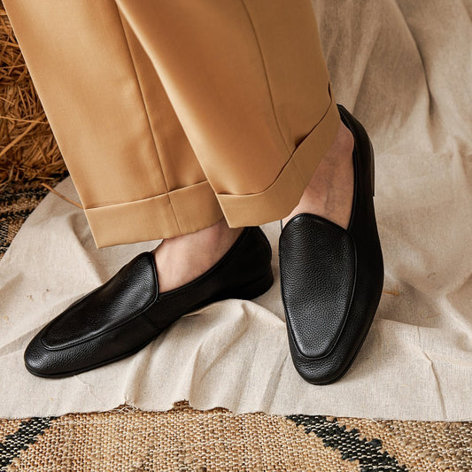 Men’s Summer Business Casual Leather Slip-On Shoes