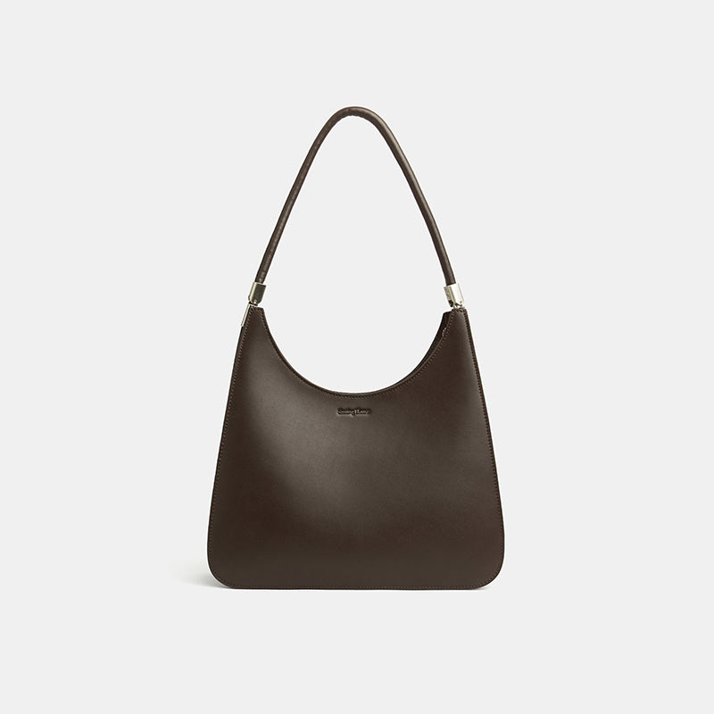 Trendy Female Cowhide Leather Shoulder Bag, Soft
