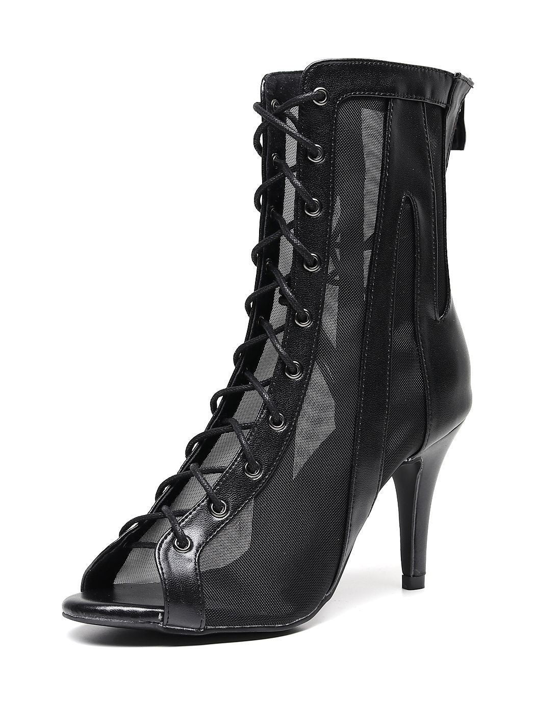 Black High Heel Latin Dance Shoes for Women