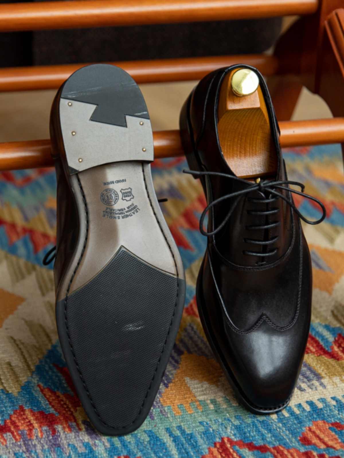 Men’s Business Formal Brogue Leather Shoes, Lace-Up