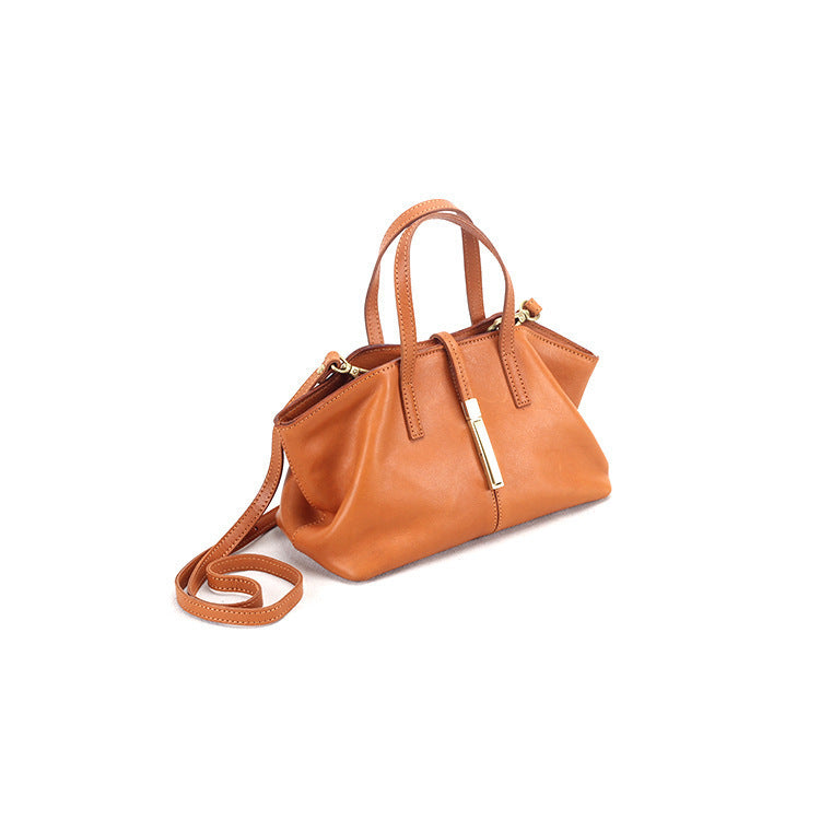 Women's Skeleton-Skin Dumpling Leather Messenger Bag